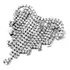 Broche Luxo Pingente Corrente Franja Strass Jaqueta Chapéu 