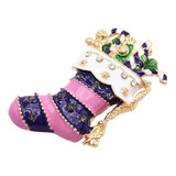 Broche Natal Cristal Esmaltado