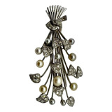 Broche Ouro Branco Com