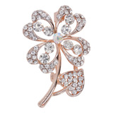 Broche Pérola Strass Roupas Flor Presente Retrô Xale 18k 