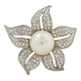 Broche Strass E Perola