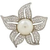 Broche Strass E Perola