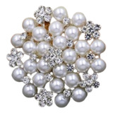 Broche Strass E Perola