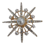 Broche Strass Perola Elegante