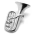 Broche Tuba Com Banho Dourado Ou Niquelado (un)