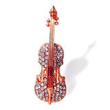 Broche Violino Stratovarius Cristais