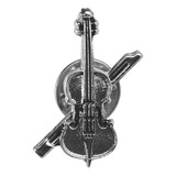 Broche Violoncelo Cromado