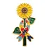 Brohe Pin Girassol Com Laço Autismo