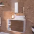 Brovália Gabinete Para Banheiro Itália Com Cuba Espelho Suspenso Para Lavabo 60cm
