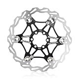 BUCKLOS Rotor De Freio A Disco Flutuante De 160 Mm 180 Mm 203 Mm  Rotores De Freio De Aço Inoxidável MTB Com Parafusos De 6 Peças  Rotor De Disco Flutuante Ultraleve Para Mountain Bike BMX  Preto 