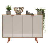 Buffet Industrial Aparador Off White 4 Portas Com Design Madeirado Com Off White Móvel Vintage Ideal Para Cozinha E Sala Cantinho Do Café Vintage