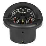 Bússola De Embutir Ritchie Hf 743 Náutica Led Verde Cor Preta