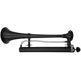 Buzina A Ar Corneta Preto Manual Com Suporte Para Fixação