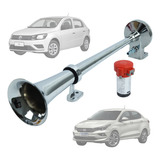 Buzina Ar C Compressor 12v Metal Cromada Marítima Caminhão