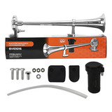Buzina Maritima 12v Compressor Ar Carro Corneta Cromada 45cm