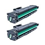 Byqualy Kit 2x Toner Premium Compatível Com D101 D101s Para Impressoras Samsung Ml-2160 Ml-2162g Ml-2165 Ml-2168w Scx-3400, Preto, 1.500 Impressões