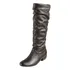C Botas Femininas Até O Joelho Cano Alto Salto Plano Bota