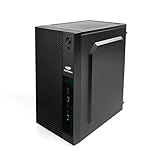 C3tech Gabinete Micro Atx Mt-31bk Preto Com Fonte 200w 2 Baias Usb Frontal E Entrada Para Microfone Chapa 0,35mm Spcc