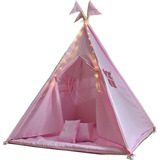 Cabana Infantil Completa 4 Bandeirinhas Led Cor Rosa Magicabanas