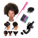 Cabeça De Boneca Manequim P Treino Cabelo 100  Natural Afro