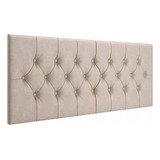 Cabeceira Cama Casal Box 140cm Modelo Capitonê Cor Bege