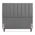 Cabeceira Estofada Carla Queen 1 60 Courino Cinza C  Frame