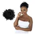 Cabelo Organico Coque Cacheado Curto Afro Puff Com Regulador Cor Preto Cor 1