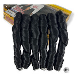 Cabelo Para Tranças French Curl Ser Mulher Pacotão 480g 70cm Cor 1 Preto Intenso