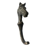 Cabide Pendurador Gancho Cara De Cavalo Em Bronze Oxidado Cor Preto