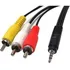 Cabo Áudio Auxiliar P2 3rca Para Dvd Celular P2 Tv Tubo 1,5m