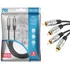 Cabo Áudio Conector 2rca Macho A3 5 Metros Plug Metal Dvd Tv