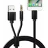 Cabo Áudio P2 Usb Auxiliar iPhone Lightning Som Automotivo
