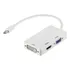 Cabo Adaptador 3x1 Mini Displayport Hdmi Dvi Vga