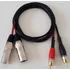 Cabo Adaptador Áudio 2 Xlr Macho X 2 Rca Macho Gold 1,5 Mts