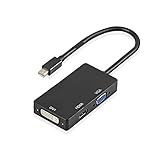 Cabo Adaptador Conversor 3 Em 1 Mini Display Port Para Hdmi Dvi Vga Tomate Mtv-607