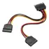 Cabo Adaptador Energia Sata Y Splitter Duplo Sata  fem  15cm