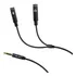 Cabo Adaptador Fone Microfone Celular 2 P2 Fêmea 1 P3 Macho