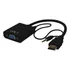 Cabo Adaptador Hdmi Para Vga + P2 Adp-hdmivga20bk Pluscable