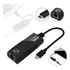 Cabo Adaptador Usb-c/type-c Para Rj45 Lan Ethernet 10/100/1000mbps Rede Externa Gigabit Smart Tools Cor Preto