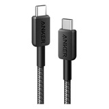 Cabo Anker Usb c P  Usb c 322 60w 90cm Nylon Trançado Preto