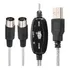 Cabo Audio Midi Usb Adaptador Conversor Interface Suporte