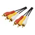 Cabo Av 3 Rca X 3 Rca Video Dvd 1,80 Mts Gold