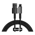 Cabo Baseus Tungsten Fast Reforçado Para iPhone 2,4a 2m Preto