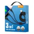 Cabo Carregador 3x1 Usb Micro Tipo C Para Android E iPhone