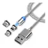 Cabo Carregador Magnético 3x1 Para Celular Android E iPhone Cor Cinza