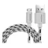 Cabo Carregador Rápido Micro Usb V8   2 Metros   Reforçado Cor Conector Prateado