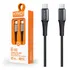 Cabo Carregador Turbo Pd Usb C 60w Para iPhone 15 15 Promax Cor Preto