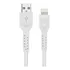 Cabo Carregamento Rápido Dual Shock Lightining Cor Branco 1,2m Certificado Mfi iPhone E iPad Gshield
