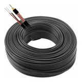 Cabo Coaxial Bipolar 4mm 90% Malha Para Cftv - Rolo 100 Mts