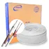 Cabo Coaxial Cftv Rf 4mm 80% Dup Blindag Rigido+bipolar 100m